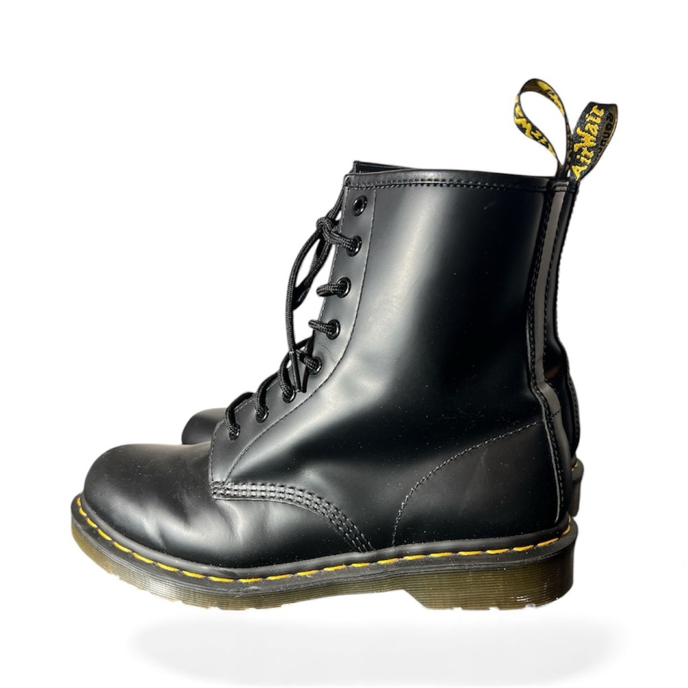 Dr. Martens Black Lace-Up Women’s Moto Boots NWOT - Picture 3 of 7
